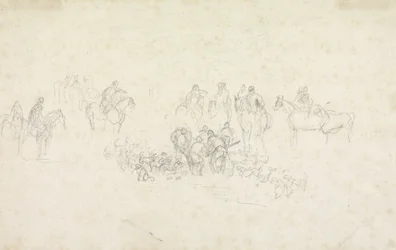 Hunting Sketch: pryč na Zemi (grafit na papíře)